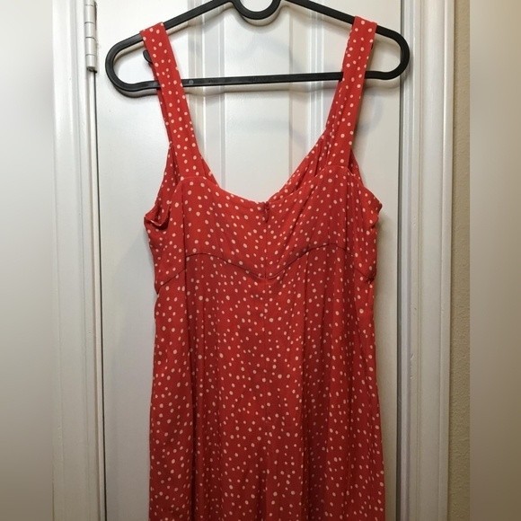 NWT Kachel x Anthropologie Jordan Wide-Leg culotte Jumpsuit polka dot size L - Picture 7 of 8